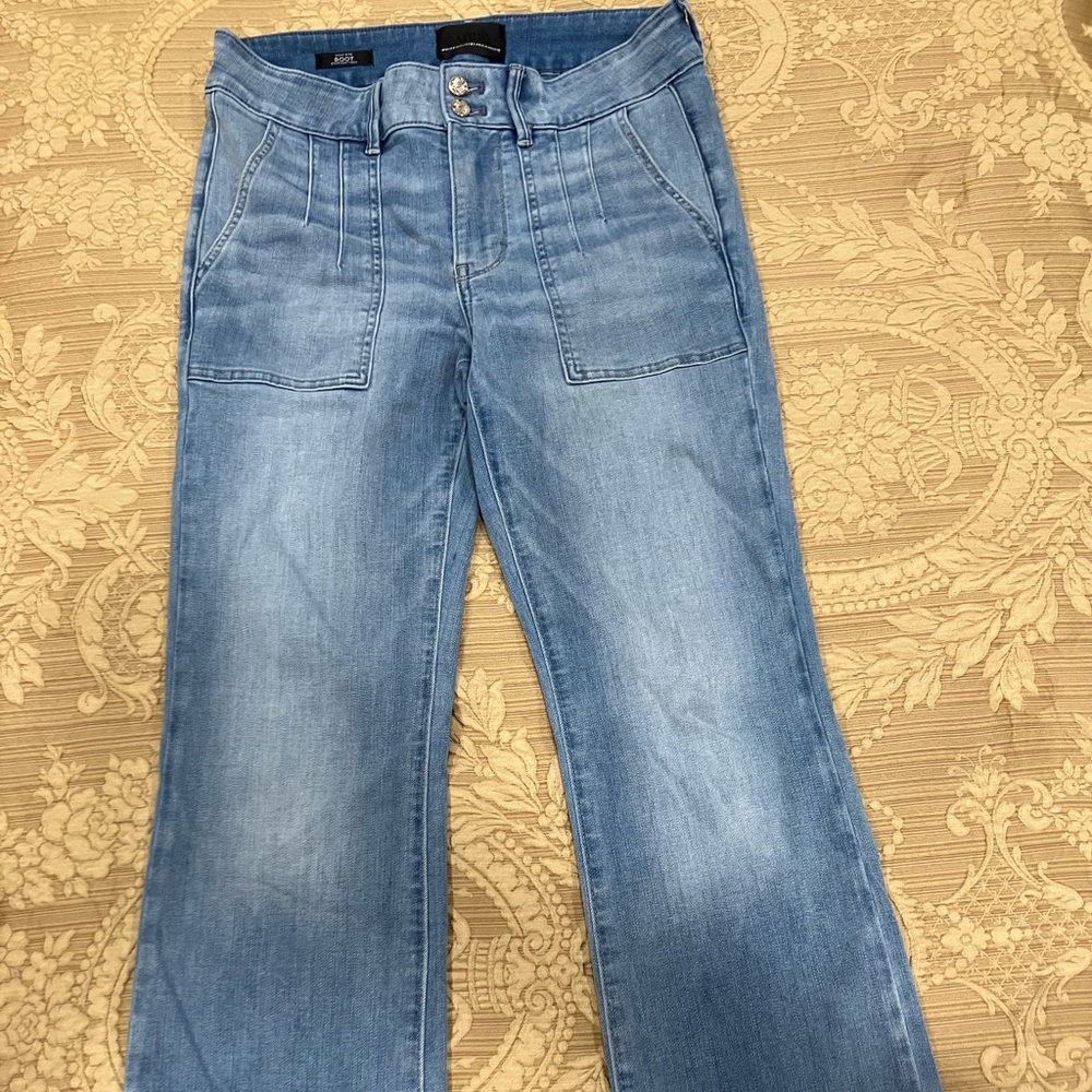 WOMENS JEANS WHITE HOUSE BLACK MARKET BOOT CUT HIGH-RISE SIZE 6
